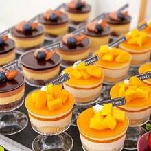 10pcs 100ml Dessert Cups, Plastic Material, Suitable For Espresso, Tiramisu, Cheesecake, Mousse, Reusable, Ideal For Birthday Party, Wedding, Halloween And Christmas Gifts (Cups Only, No Stickers Included) - Multicolor - View 8