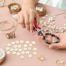 10 件珐琅 A-Z 字母锌合金吊坠套装 | 彩色 DIY 时尚珠宝制作配件 | 26 个字母项链手链工艺品吊饰 - 白色 - 查看 4