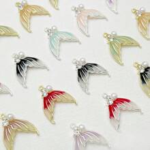 5/10pcs Elegant Mermaid Pendant, High-End Color Charm For Bracelet Necklace Earring DIY Jewelry Finding