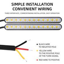 2 Peças Luzes Acessórias para Motocicleta, Luz de Fluxo Universal, Luz Auxiliar Dupla Cor 12V de Alta Luminosidade para Motocicleta/Scooter/Motocicleta Elétrica/Carro