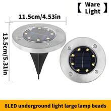 Luci solari Solpex per esterni, luce solare da giardino, luci solari da esterno impermeabili, Luci da esterni solari, Luce notturna, Lampada a LED, In acciaio inossidabile 8/10/16 LED luce notturna con design a perline luminose di grandi dimensioni