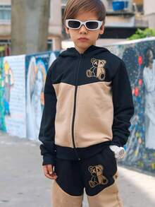 Children's Set For Boys Winter Beige Bear, 4 To 14 Years Old - 米色 - 查看 8