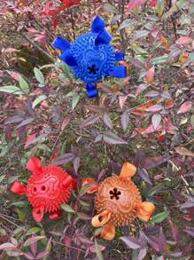 3-In-1 Dog Toys Set With Bell, Ribbon, And Rubber Ball, Durable Chew Toys For Outdoor Interactive Play