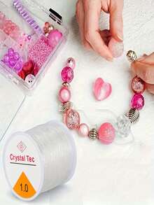 Round Transparent Fish Silk Elastic Line Color Crystal Line DIY Beaded Elastic Rope Jewelry Accessories Material, Suitable For All Kinds Of DIY Beading Production - Clear - View 6