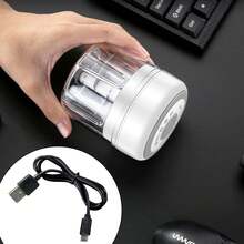 Electric Chopper For Food, White,Garlic Stirr, Mini USB Rechargeable Wireless Food Processor With 304 Stainless Steel, 2 Sharp Blades, Portable Kitchen Meat Grinder For Onion, Garlic, Ginger, Pepper, Almond, Nuts - White - View 6