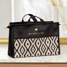 MADE IN TURKEY Bohe Inside Bag Organizer – 28x28x10 Cm – Waterproof Polypropylene Purse Insert With Compartments For Totes And Large Bags