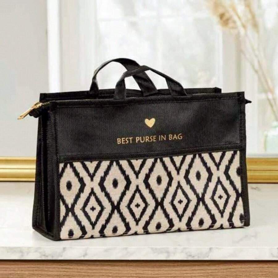 MADE IN TURKEY Bohe Inside Bag Organizer – 28x28x10 Cm – Waterproof Polypropylene Purse Insert With Compartments For Totes And Large Bags