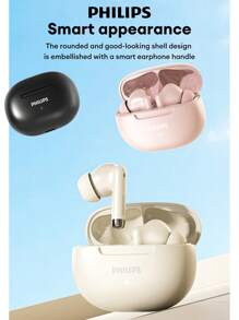 PHILIPS PHILIPS TAT2020 Minimalistische Bluetooth-Kopfhörer, semi-In-Ear, großer dynamischer Treiber, HIFI-Klangqualität, 360° Surround Sound, Super lange Akkulaufzeit, KI-Geräuschunterdrückung für Sprachanrufe, hochauflösendes Mikrofon, geringe Latenz für Gaming & Sport, kabellose Kopfhörer kompatibel mit Smartphones & Computern