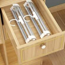 1/2 piezas Estante plegable para pantalones de acero inoxidable - Organizador de armario que ahorra espacio para jeans, leggings, pantalones, pantalones casuales, construcción de metal, solución de almacenamiento versátil, ideal para uso doméstico y comercial