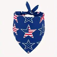 可调节美国国旗爱国宠物三角围巾,适用于狗狗 - 透气狗狗口水巾,星条旗图案,适合小型到大型犬,四季皆宜 - 彩色 - 查看 6