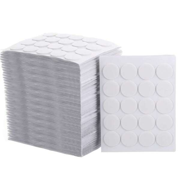 100-500 piezas de pegatinas con mechas de vela de cera, cinta adhesiva de espuma de doble cara para suministros de elaboración de velas y soportes de base inferior