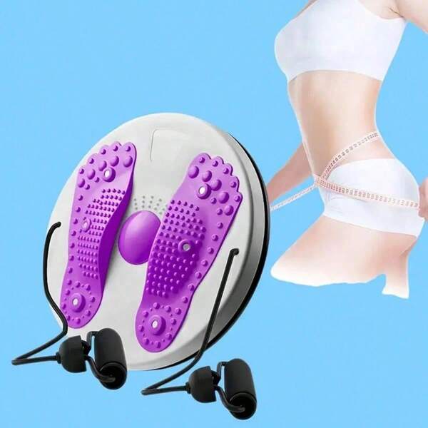 1pc Waist Twisting Disc With Pull Rope, Magnetic Therapy Body Sculpting Board, Waist Slimming Disc, Waist And Abdomen Exercise Equipment, Gym