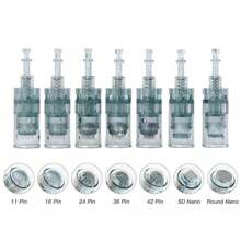 5PCS Ultima Dr Pen M8 Cartridges Microneedle Replacement Needle Tip 16 PINS/36 PINS/42PINS/Round Nano /24PINS/3D Nanno/5D Nano MTS Microneedling Replacement Cartridges Nano Needle