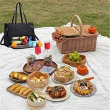 Lavenra All in One Tote Bag 2 in 1 Tote Bag Lunch Bags Combo 15.6 Inch ToteBag with Lunch Compartment for Women - Marrón - Ver 6