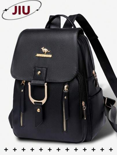 Anti-Theft Pu Soft Leather Women'S Backpack, Fashion Women'S Flip Rucksack, Lightweight Mini Travel Bag, Multi-Functional School Bag, Convenient All-In-One Storage Day Bag, Suitable For Students, Teachers, Nurses, White-Collar Workers, Travel Enthusiasts, Hiking, Camping, Travel Vacation, Daily Commute, Women'S Gift, Holiday Gift, Perfectly Matching With Backpack Accessories, School Supplies, School Backpack, Backpack For School, Back To School Backpack, School Bookbag, Backpack School, Back To School Bags, Large Capacity, Waterproof, Laptop Compartment, Portable, Business Casual, White-Collar Workers, Perfect For Back To School, First Day Of School, Preppy Backpack For School