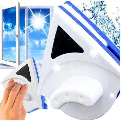 Limpador de vidros magnéticos de dupla face para janelas, ferramenta de limpeza de superfícies, limpador de vidros magnético, ferramenta de limpeza de janelas externas magnética, ferramenta de limpeza de janelas magnéticas, ferramenta de vidro de verão, limpador de janelas magnético de dupla face