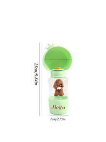 Customized Dog Water Bottle, Personalized With Photo & Name, Portable Pet Water Feeder With Leak-Proof Bowl, Suitable For Outdoor Walking, Hiking, Travel, 20oz Capacity For Small To Large Dogs & Cats
