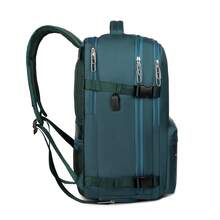 多功能旅行背包，大容量商务通勤笔记本电脑包，适合短途旅行和学校旅行包学校配件学校用品 - 墨綠色 - 查看 5