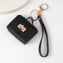 Leather Key Pouch, Convenient To Carry Earphones, Coins, Cards, ID, Cosmetic Organizer Bag