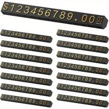 10Sets Mini Adjustable Price Tag Sets, Price Three-Dimensional Number Signs, Snap Design, Easy To Install, Can Be Used For Jewelry, Watches And Daily Office Display Price Signs, Suitable For Display Stands, Small Counters, Jewelry Retail Stores, Automatic Vending Machines, Store Decorations
