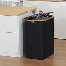 Fold 140L Deposit Bottles Collection Container 2 Compartments With Two Carry Bag - Black - View 7