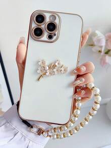 A Mobile Phone Case Plating Flashing Star Magnetic Phone Case Compatible With Galaxy S25,S24,S24Plus/S24+,S24Ultra,S24FE,S20,S21,S22,S23,Soft Shell All Inclusive Protective Phone Case Compatible With IPhone 11/11 Pro/11 Pro Max/12/12 Pro/12 Pro Max/13/13 Pro/13 Pro Max/14/14 Pro/14 Pro Max/15/15 Pro/15 Pro Max/16/16 Pro/16 Pro Max Waterproof Shockproof Anti-Fall Scratch Resistant - White - View 2