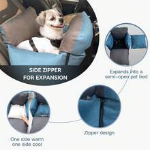HAZOOWILL Portable Dog Car Seat, Removable Oxford Cloth Travel Nest, Handheld Shoulder Carry Pet Carrier Bed, Soft & Comfortable Puppy Booster Seat For Front Passenger - Multicolor - View 5