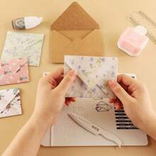 Strumento per realizzare biglietti d'auguri e buste fai-da-te, carta, taglierino, attrezzi per l'origami, accessori per il ritorno a scuola, forniture scolastiche