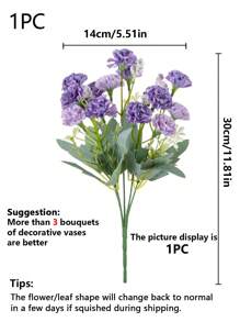 1/3PCS Artificial Hydrangea Flowers Silk Carnation Bouquets Fake Bulbous Chrysanthemum For Spring Autumn Decorations, Wedding Vase For Home,Room, Dining Room, Bedroom, Bathroom Decorations,Mother Day Gift,Festival Birthday Party Accessories, Outdoor Garden Decorations,Fall Decor,Autumn