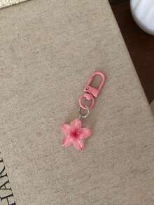 Set de 5 llaveros de flor pequeña y transparente de colores, lindos llaveros de estilo ins, accesorios para bolsos, auriculares, regalos decorativos pequeños para fiestas - Multicolor - Ver 12