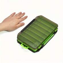 1pc Double-Sided Fishing Tackle Box For Hooks, Lures, Fishing Accessories