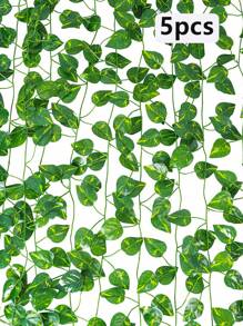 1/5/12pcs Beebel Ivy Garland 85Ft Strands Artificial Fake Ivy Leaves Greenery Leaves Hanging Vines Plant Leaves Garland Home Garden Poison Ivy Costume,Rose, Decorative Rose, Decorative Style, Garden Decor,Outdoor Plant,Gardening,Fake Flowers
