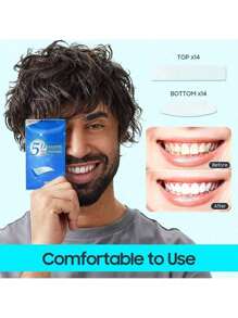 Teeth Whitening Strips, Oral Hygiene Care, Double-Sided Elastic Whitening Strips