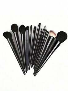 17 Pieces Of Black Professional Makeup Brush Set (With Drawcord Storage Bag), Including 4 Pieces Of Makeup Powder Puff, Makeup Sponge, Rouge Brush, Foundation Make-Up Brush, Eye Shadow Brush, Contour Brush, Eye Makeup Brush, Soft Hair Makeup Brush, Rouge Brush, Professional Makeup Brush Set, Women's Makeup Brush Set,Brush Set,Makeup Brush Kit,Make Up Brush Set,Make Up Set Complete,Makeup Brush Set,Complete Makeup Kit,Brush Kit,Brushes Makeup Set,Makeup Gift Set,Set - Multicolor - View 9
