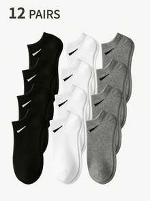 1/5/10/15/20/双男士袜子基本款踝袜，柔软轻便百搭低帮踝袜，女士长袜和袜类男士中筒袜女士水手袜