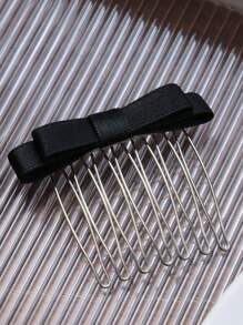 1pc Simple And Cool Bowknot Bangs Hairpin, Women's Braided Hair Hairpin, Hair Accessories Hair Combs Combs For Hair Side Comb