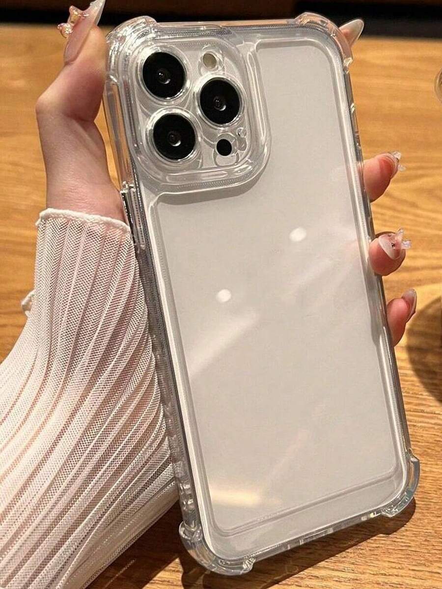 Luxury Shockproof Transparent Phone Case For IP16 15 14 13 12 11 Pro Max XR X XS 7 8 Plus 7 - Clear - View 1