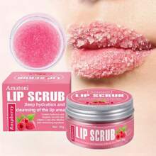 Raspberry Lip Scrub 30g Exfoliate Dead Skin, Brighten Lip Color, 24 Hour Deep Moisturizing, Nourishing Lip Skin.