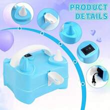 Bomba eléctrica para globos, inflador eléctrico portátil de globos, soplador de aire para decoración de fiestas y cumpleaños (220V-240V 400W), adecuado para inflar globos de fiesta