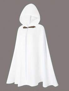Men's Hooded Cloak Costume, Pirate Robe For Easter Holiday Party - White - View 3
