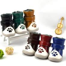 Buty dla małych psów, buty sportowe dla psów ze skóry PU, całoroczna, odporna na zużycie, antypoślizgowa podeszwa, odpowiednie dla pudli miniaturowych, chihuahua, pomeranianów, bichonów frise