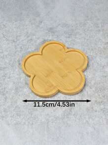 1 Stück DIY Mosaik Bambus Untersetzer, leere Basis Tablett, Getränkeuntersetzer, Pflanzenuntersetzer, Kunst Tablett (ohne Mosaikfliesen), kleines Pflanzentablett für Blumentopf, Bambus Blumentopf, Getränketablett, Harz Untersetzer Geschenk, Schreibtisch Blumentopfschutz