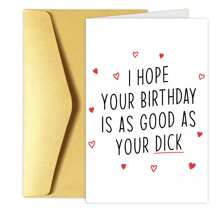 1pc Interesting Birthday Cards For Boyfriends - Funny Gifts For Husbands - For Him - Unique Gifts For Partners - For Couples - Naughty Birthday Cards For Men - Sexy Gifts, Back To School, School Supplies