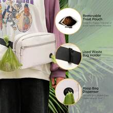 Bolsa de premio para mascotas, hebilla magnética mejorada, bolsa de cintura multifuncional de gran capacidad, correa de cintura ajustable, adecuada para entrenamiento de mascotas, paseos, viajes al aire libre, trabajo y viajes diarios (solo la bolsa) - Multicolor - Ver 6