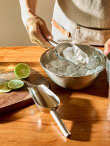 Cirelle 2pcs Stainless Steel Multi-Purpose Kitchen Shovel For Ice, Coffee Beans, Flour, Etc., For Outdoor, Camping, Gift For Father