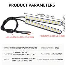 2 Peças Luzes Acessórias para Motocicleta, Luz de Fluxo Universal, Luz Auxiliar Dupla Cor 12V de Alta Luminosidade para Motocicleta/Scooter/Motocicleta Elétrica/Carro