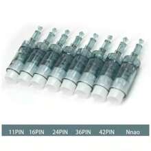 5PCS Ultima Dr Pen M8 Cartridges Microneedle Replacement Needle Tip 16 PINS/36 PINS/42PINS/Round Nano /24PINS/3D Nanno/5D Nano MTS Microneedling Replacement Cartridges Nano Needle