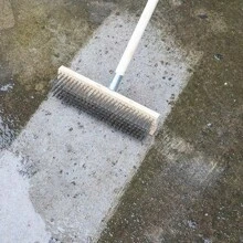 1pc Heavy Duty Stainless Steel Floor Scrub Brush - Suitable For Outdoor, Bathroom, Kitchen, Patio - Effectively Removes Moss, Grease And Dirt - No Power Required, Durable Cleaning Tool Stainless Steel Brush