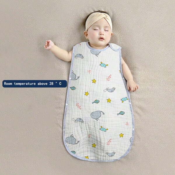 Bezrękawnik dla niemowląt, 4-warstwowy śpiworek dla niemowląt, kołdra antypoślizgowa dla noworodka