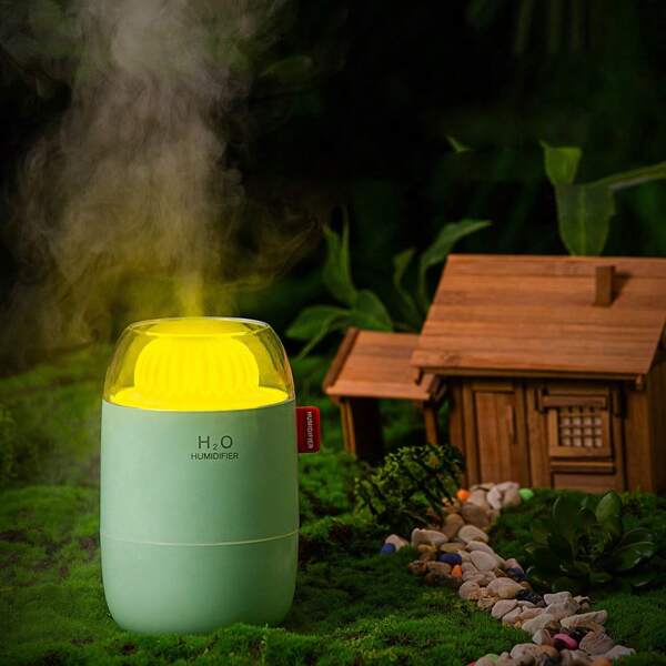 1 Pc Of Simulated Cactus Fresh Humidifier, With Two Spray Modes, Delicate And Large Fog Volume, Ambient Night Light, Can Be Used As A Bedside Night Light Aromatherapy Lamp, Quiet And Moisturizing, Simulated Cactus Appearance, Adding Fun To Life.